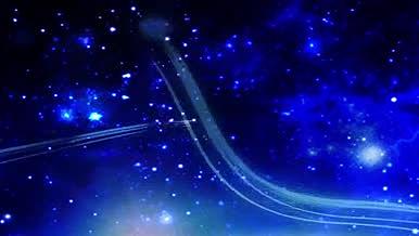 PR大气蓝色粒子穿梭地球星空流星企业开场视频的预览图